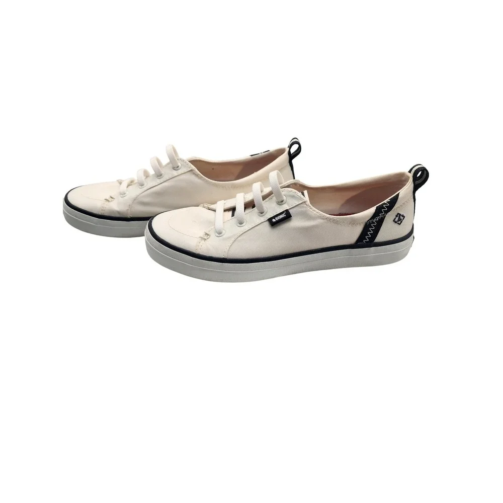 Sperry Crest Vibe Bionic Womens Cream Black Recycled Slip On Sneakers STS84567 7